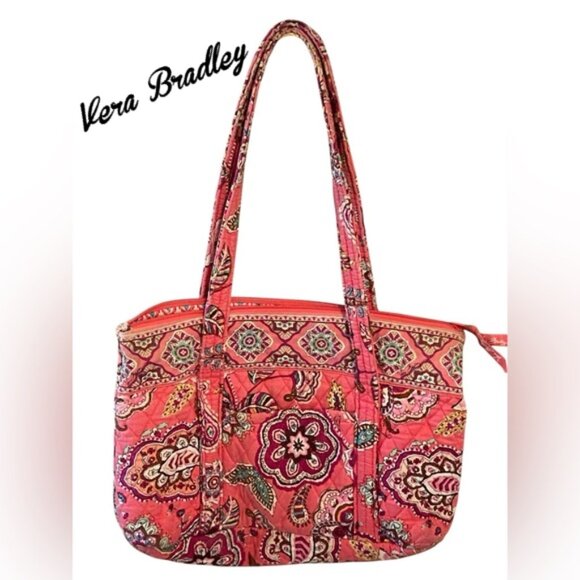 Vera Bradley Handbags - Vera Bradley Pink and Red Patterned Tote